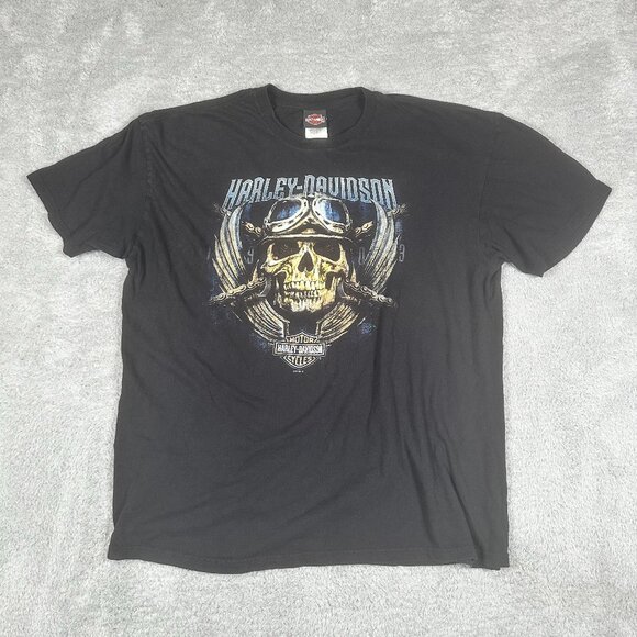 Vintage Harley Davidson Motor Cycles T-Shirt 2XL Black Fargo ND - Picture 1 of 12